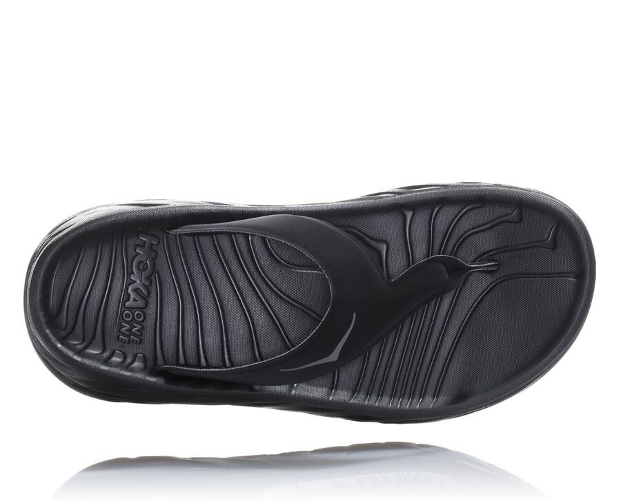 Hoka Australia One One ORA Recovery Flip - Womens Sandals Black - DXBQJ-7631